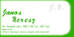 janos meresz business card